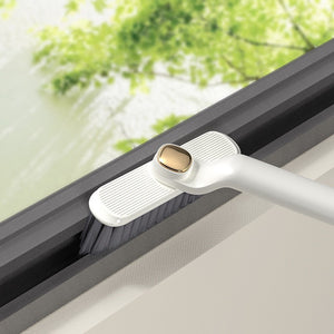 แปรงขัดพื้น 2-in-1 ทําความสะอาด แปรงขูด ด้ามยาว ไม้กวาดแข็ง ไม้ถูพื้น 180°แปรงทําความสะอาดห้องน้ำ แบบหมุนได้