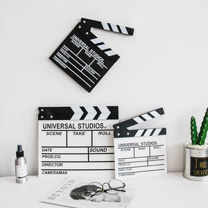 กระดานสเลทคัทฉากภาพยนตร์ กระดานสเลท สเลทคัทฉาก สำหรับถ่ายหนัง Movie Slate Film ตกแต่งบ้านสไตล์เรโทรมินิมอล