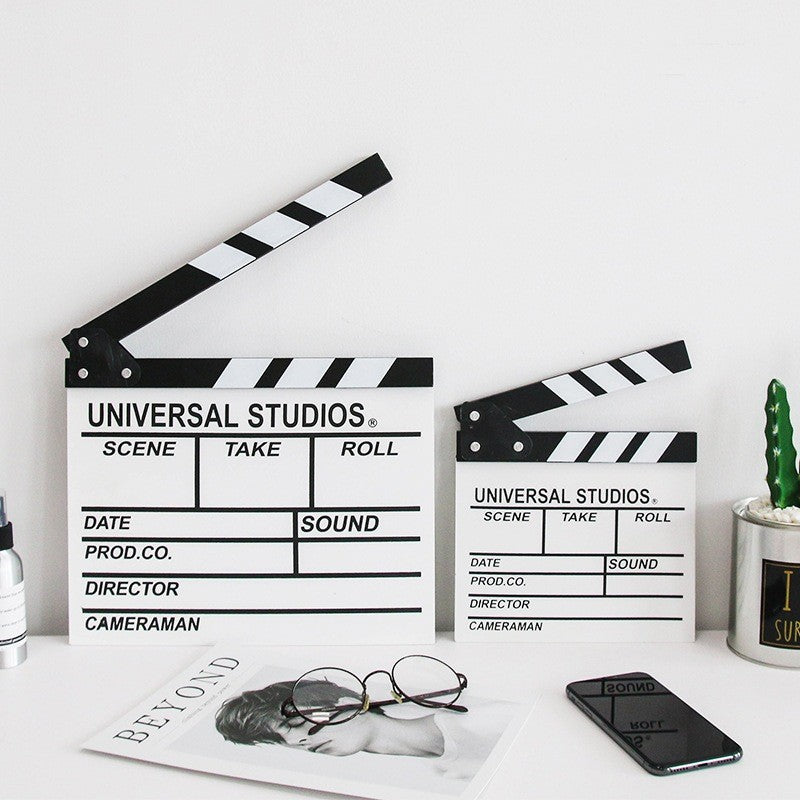 กระดานสเลทคัทฉากภาพยนตร์ กระดานสเลท สเลทคัทฉาก สำหรับถ่ายหนัง Movie Slate Film ตกแต่งบ้านสไตล์เรโทรมินิมอล