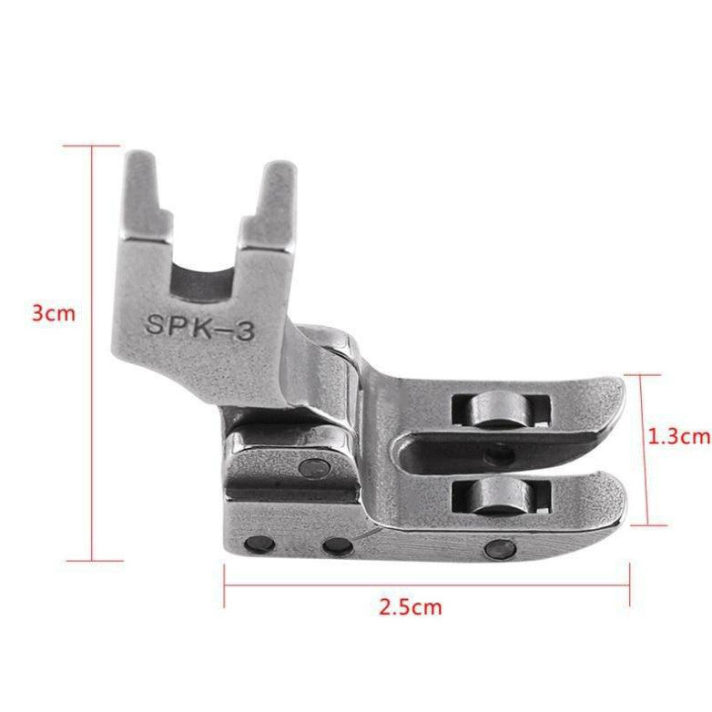 ตีนผีจักรอุตสาหกรรม ตีนผีล้อ SPK-3 แบบแบน ตีนผีแบบลูกกลิ้งรถแบน สำหรับเย็บผ้าหนา ผ้าใบ เย็บหน้า