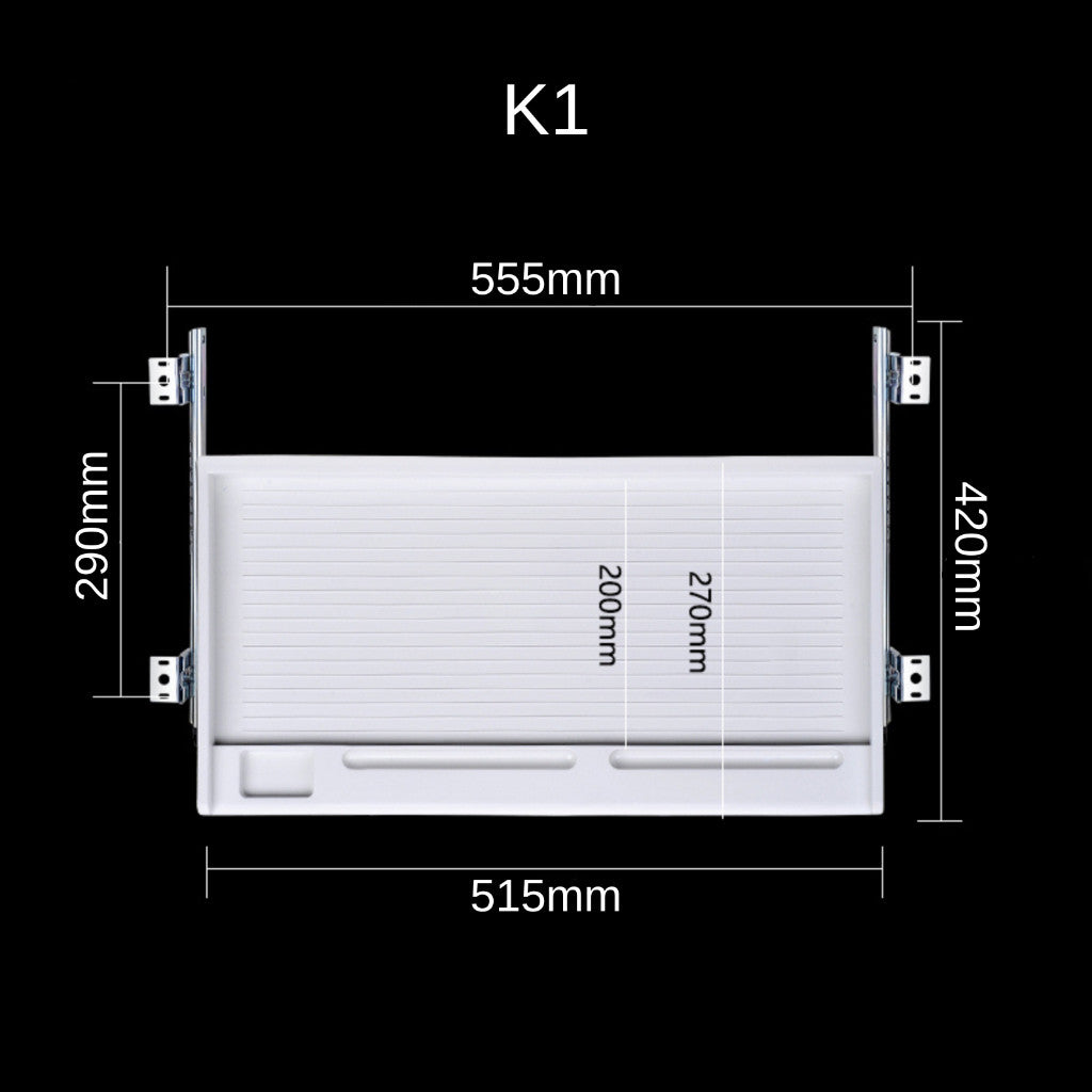 ลิ้นชักคีย์บอร์ด ถาดวางคีย์บอร์ดพร้อมชุดรางแขวน (ติดตั้งใต้โต๊ะ) ที่วางคีย์บอร์ด ลิ้นชักคีย์บอร์ดเลื่อน