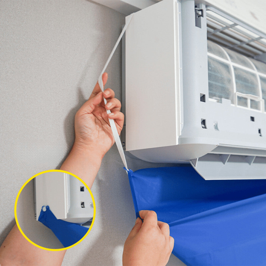 ผ้าใบล้างแอร์ ขนาด2x3 ม. ล้างแอร์ขนาด9000-24000 BTU ผ้าคลุมล้างแอร์ ถุงล้างแอร์บ้าน กันน้ำ100%