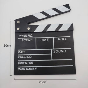 กระดานสเลทคัทฉากภาพยนตร์ กระดานสเลท สเลทคัทฉาก สำหรับถ่ายหนัง Movie Slate Film ตกแต่งบ้านสไตล์เรโทรมินิมอล