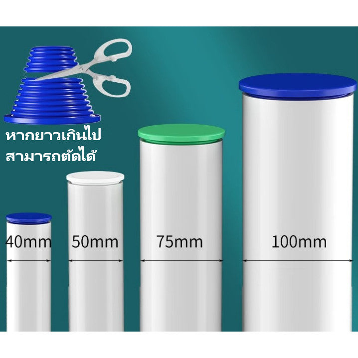 แหวนซีลท่อระบายน้ำซิลิโคน ฝาครอบปิดผนึกท่อน้ำ ป้องกันกลิ่น เชื่อมต่อท่อยืดสไลด์ กันแมลง สำหรับห้องครัว ห้องน้ำ