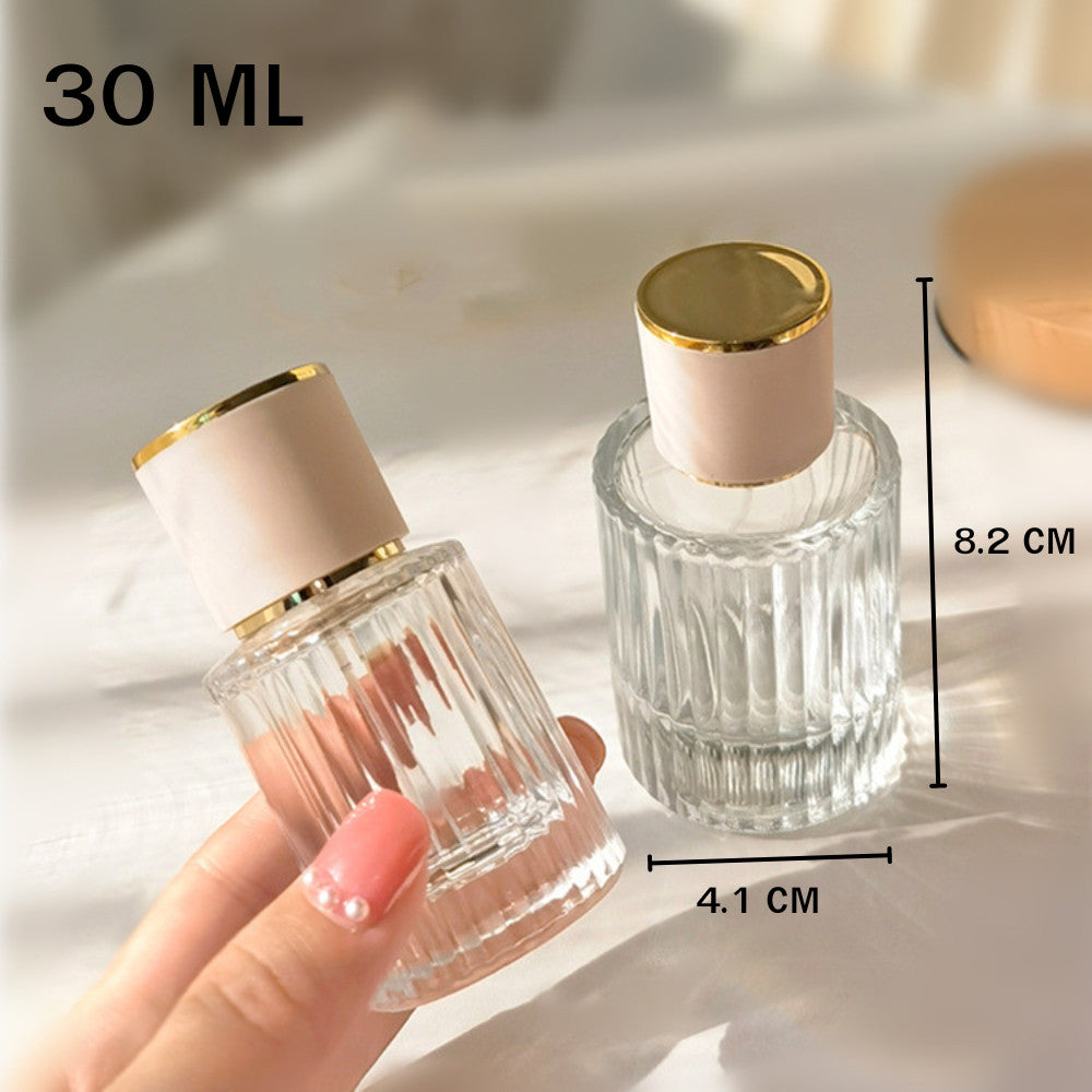 ขวดน้ำหอม (ขวดแก้ว) เรียบหรู  หัวสเปรย์ ปริมาณบรรจุ 10/30/50ML