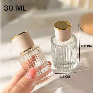 ขวดน้ำหอม (ขวดแก้ว) เรียบหรู  หัวสเปรย์ ปริมาณบรรจุ 10/30/50ML