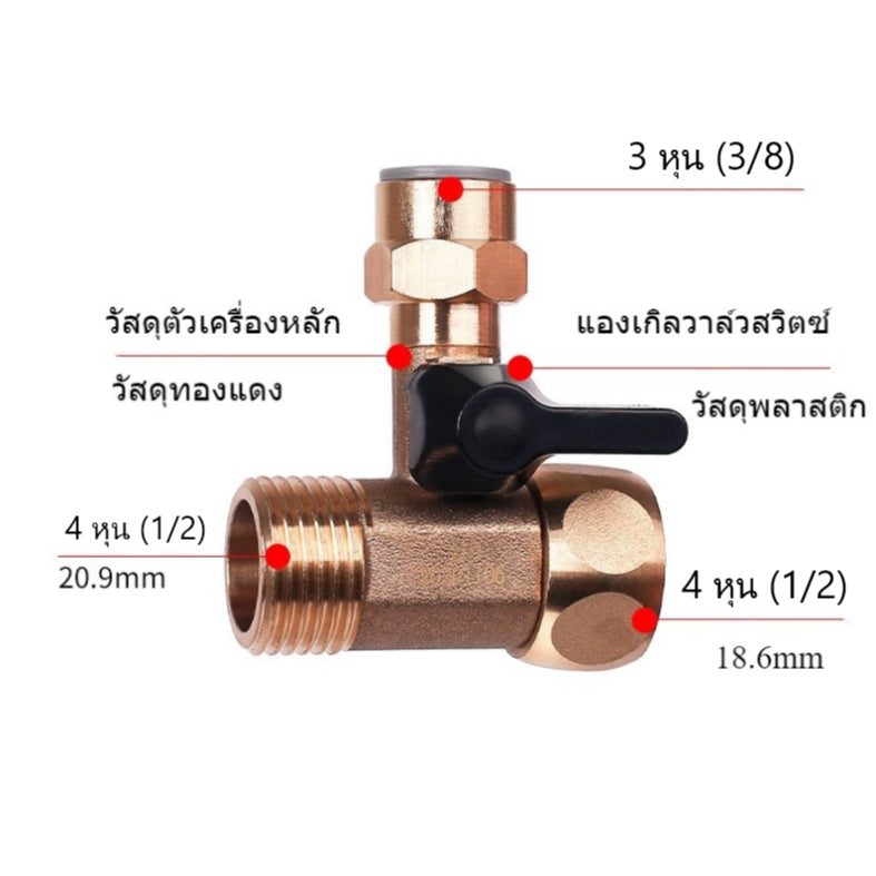 วาล์วเครื่องกรองน้ำ สำหรับเครื่องกรอง ก๊อกน้ำ วาวล์