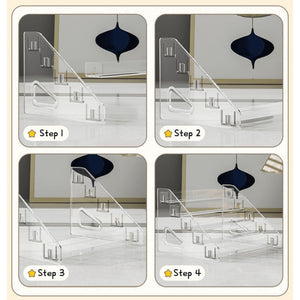 ชั้นวางเครื่องสำอางอะคริลิค 3/4/5/6/7 ชั้น สำหรับใส่เครื่องสำอางและวางโมเดลสินค้า แข็งแรง ทนทาน จัดระเบียบได้ดี