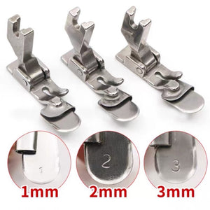 ตีนผีม้วนริมพับลง แบบไม่ต้องรีด ตีนผีจักรเย็บอุตสาหกรรม P351 มี 3 ขนาด (1mm,2mm,3mm)