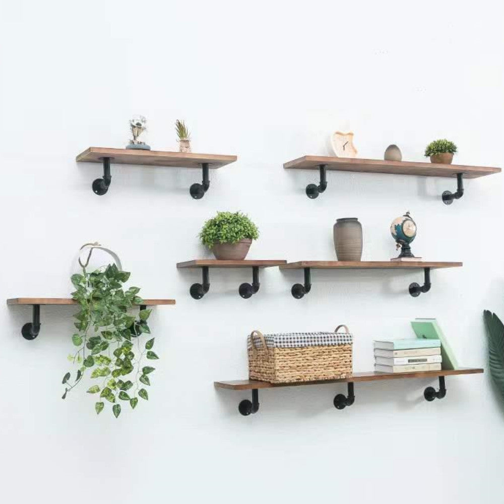 ฉากรับชั้นเหล็ก DIY สไตล์ลอฟท์ ดีไซน์ท่อน้ำอุตสาหกรรม สวยงาม เรียบหรู ตกแต่งได้ทุกมุม ให้ความรู้สึกทันสมัยและแข็งแรง