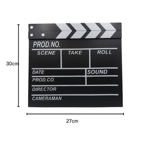 กระดานสเลทคัทฉากภาพยนตร์ กระดานสเลท สเลทคัทฉาก สำหรับถ่ายหนัง Movie Slate Film ตกแต่งบ้านสไตล์เรโทรมินิมอล