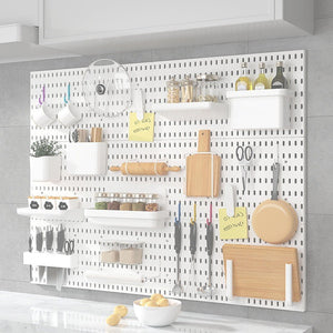 แผ่นวางของติดผนัง กระดานแขวนของ Pegboard แผ่นใหญ่ วางของมากขึ้น ใช้วางของใช้ ตกแต่งผนังได้