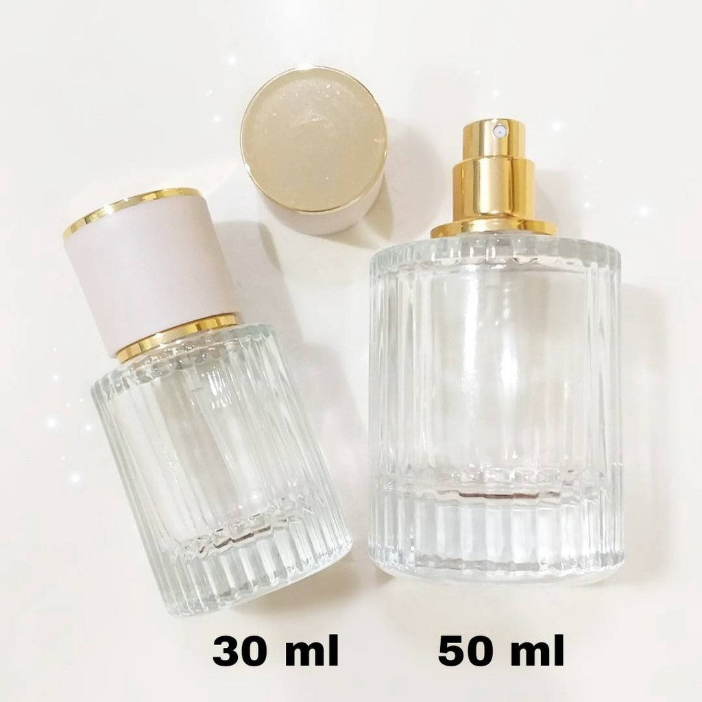 ขวดน้ำหอม (ขวดแก้ว) เรียบหรู  หัวสเปรย์ ปริมาณบรรจุ 10/30/50ML