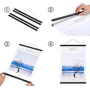 ไม้แขวนโปสเตอร์ สไตล์มินิมอล Poster hanger กรอบรูปโปสเตอร์ไม้สัก กรอบโปสเตอร์แขวนมินิมอล โปสเตอร์ไม้ กรอบรูป