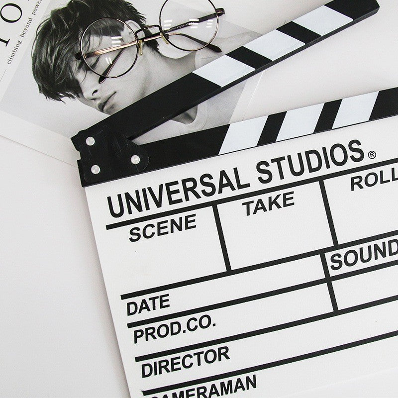กระดานสเลทคัทฉากภาพยนตร์ กระดานสเลท สเลทคัทฉาก สำหรับถ่ายหนัง Movie Slate Film ตกแต่งบ้านสไตล์เรโทรมินิมอล