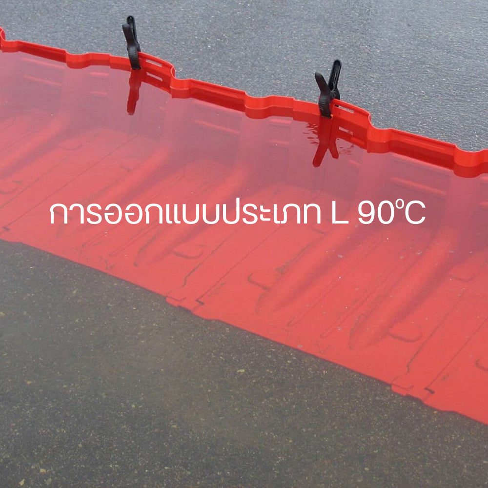 แผ่นกั้นน้ำท่วมรูปตัว L ถอดประกอบได้ ผลิตจาก ABS ทนทาน ป้องกันน้ำท่วมได้ดี ใช้งานง่าย ประหยัดพื้นที่ในการเก็บ