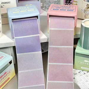 กระดาษโน๊ต กระดาษโน้ตม้วนแบบกลิตเตอร์ กาวในตัว สีพาสเทลวิ้งๆ ฉีกใช้ง่าย เหมาะจดบันทึก ตกแต่งไดอารี่ ไอเดีย DIY