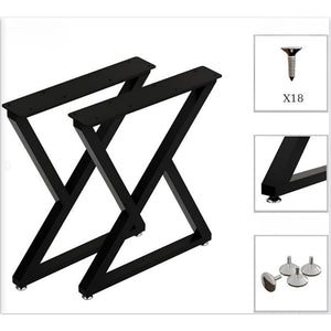 ขาโต๊ะเหล็กสีดำทรงไขว้ ตัว X (ราคาต่อ1ชิ้น)แข็งแรงรับน้ำหนักได้ดี เหมาะทำโต๊ะเขียนหนังสือ โต๊ะร้านคาเฟ่ หรือโต๊ะสำนักงาน