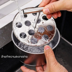 อุปกรณ์ปั้นลูกชิ้น เครื่องกดขึ้นรูปลูกชิ้น/หมูเด้ง แบบใช้มือกด ผลิตจาก สแตนเลส เหมาะสำหรับทำลูกชิ้นเนื้อเด้งๆ ด้วยมือ