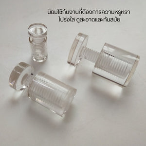 🔩 หมุดลอยอะคริลิค หมุดลอยยึดกรอบภาพอะคริลิค ทรงกระบอกหัวกลม พร้อมเกลียวยึด  น้ำหนักเบา ติดตั้งง่าย
