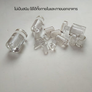 🔩 หมุดลอยอะคริลิค หมุดลอยยึดกรอบภาพอะคริลิค ทรงกระบอกหัวกลม พร้อมเกลียวยึด  น้ำหนักเบา ติดตั้งง่าย