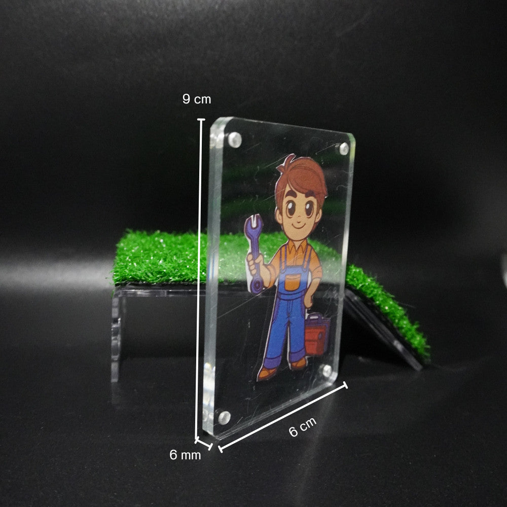 กรอบรูปโมเดิร์น (หนา 6mm.) กรอบรูปอะคริลิค กรอบรูปสไตล์เกาหลี กรอบตกแต่งบ้าน