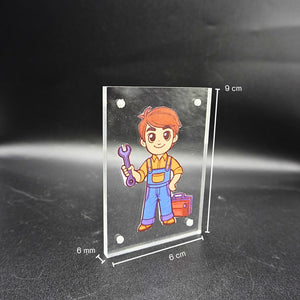 กรอบรูปโมเดิร์น (หนา 6mm.) กรอบรูปอะคริลิค กรอบรูปสไตล์เกาหลี กรอบตกแต่งบ้าน