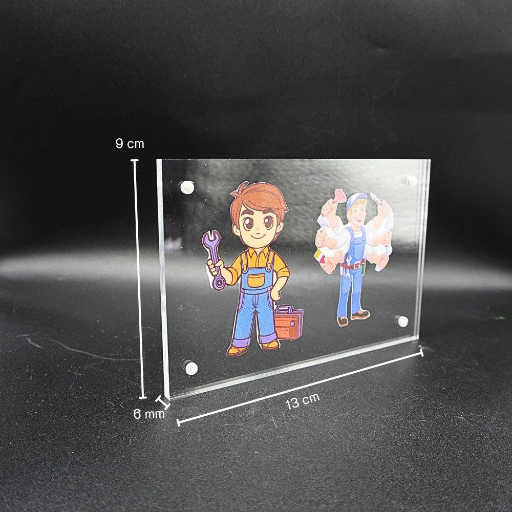 กรอบรูปโมเดิร์น (หนา 6mm.) กรอบรูปอะคริลิค กรอบรูปสไตล์เกาหลี กรอบตกแต่งบ้าน