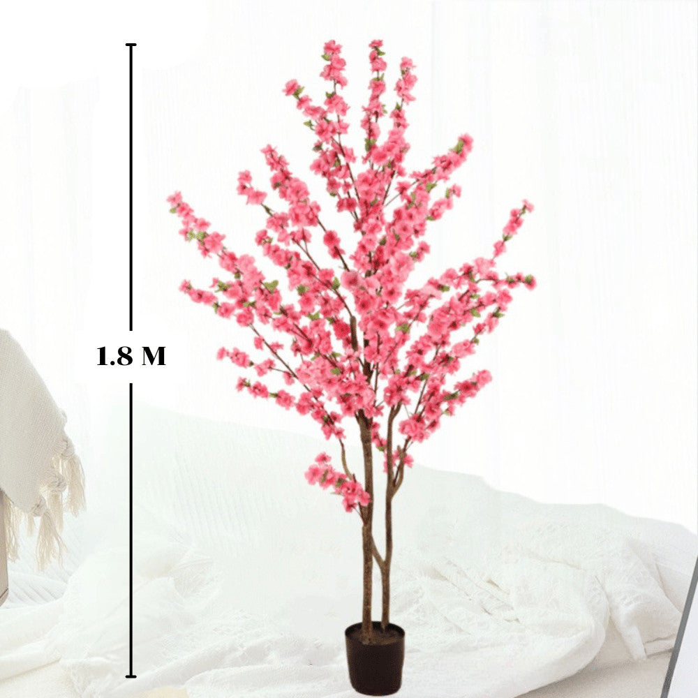 ต้นไม้ประดิษฐ์ซากุระสีชมพู สไตล์ญี่ปุ่น ตกแต่งบ้านเพิ่มความสดชื่น เหมาะสำหรับห้องนั่งเล่น ห้องนอน และร้านค้า