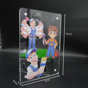 กรอบรูปโมเดิร์น (หนา 6mm.) กรอบรูปอะคริลิค กรอบรูปสไตล์เกาหลี กรอบตกแต่งบ้าน