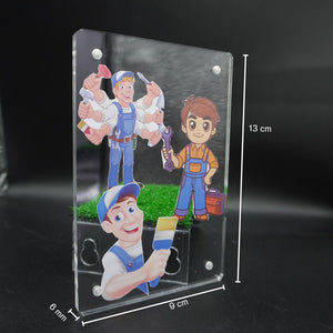 กรอบรูปโมเดิร์น (หนา 6mm.) กรอบรูปอะคริลิค กรอบรูปสไตล์เกาหลี กรอบตกแต่งบ้าน