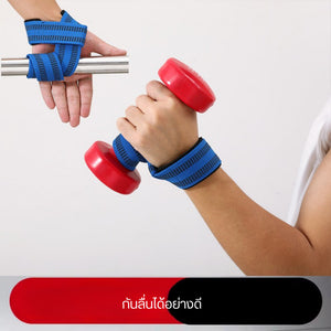 สายรัดข้อมือยกน้ำหนัก ออกกำลังกาย ฟิตเนส การออกแบบที่ปรับได้ ลดแรงกดของข้อมือ กันลื่นอย่างดี