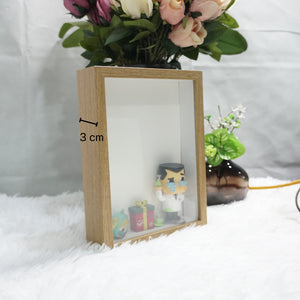 กล่องไม้ สามมิติ สําหรับโชว์โมเดลตุ๊กตา ฟิกเกอร์ diy กรอบรูปป๊อปมาร์ท สําหรับตกแต่งบ้าน