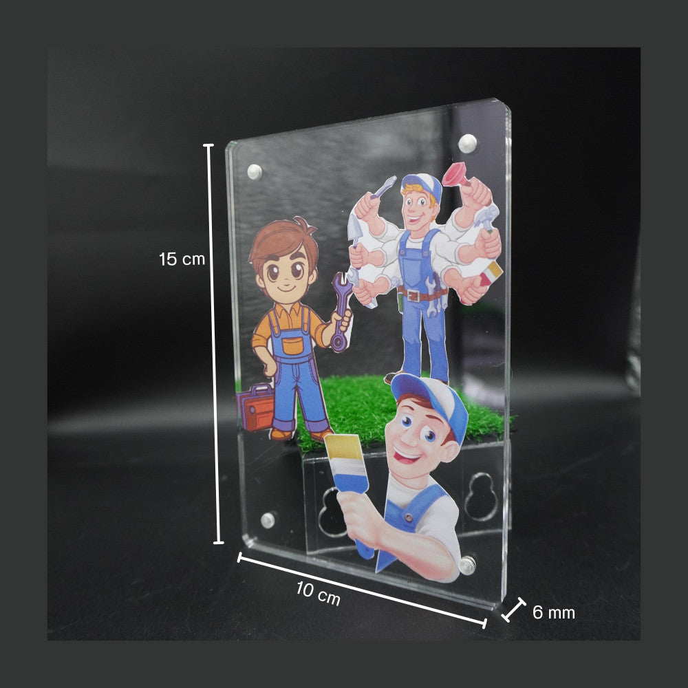 กรอบรูปโมเดิร์น (หนา 6mm.) กรอบรูปอะคริลิค กรอบรูปสไตล์เกาหลี กรอบตกแต่งบ้าน