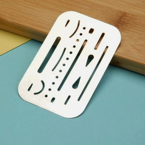 แผ่นกันลบสำหรับงานเขียนแบบ ไว้วาดเส้นโค้ง จุด หรือส่วนประกอบต่างๆ สะดวกสำหรับในการใช้งานและจะไม่เสียเวลามากเกินไป