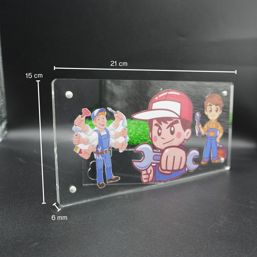 กรอบรูปโมเดิร์น (หนา 6mm.) กรอบรูปอะคริลิค กรอบรูปสไตล์เกาหลี กรอบตกแต่งบ้าน