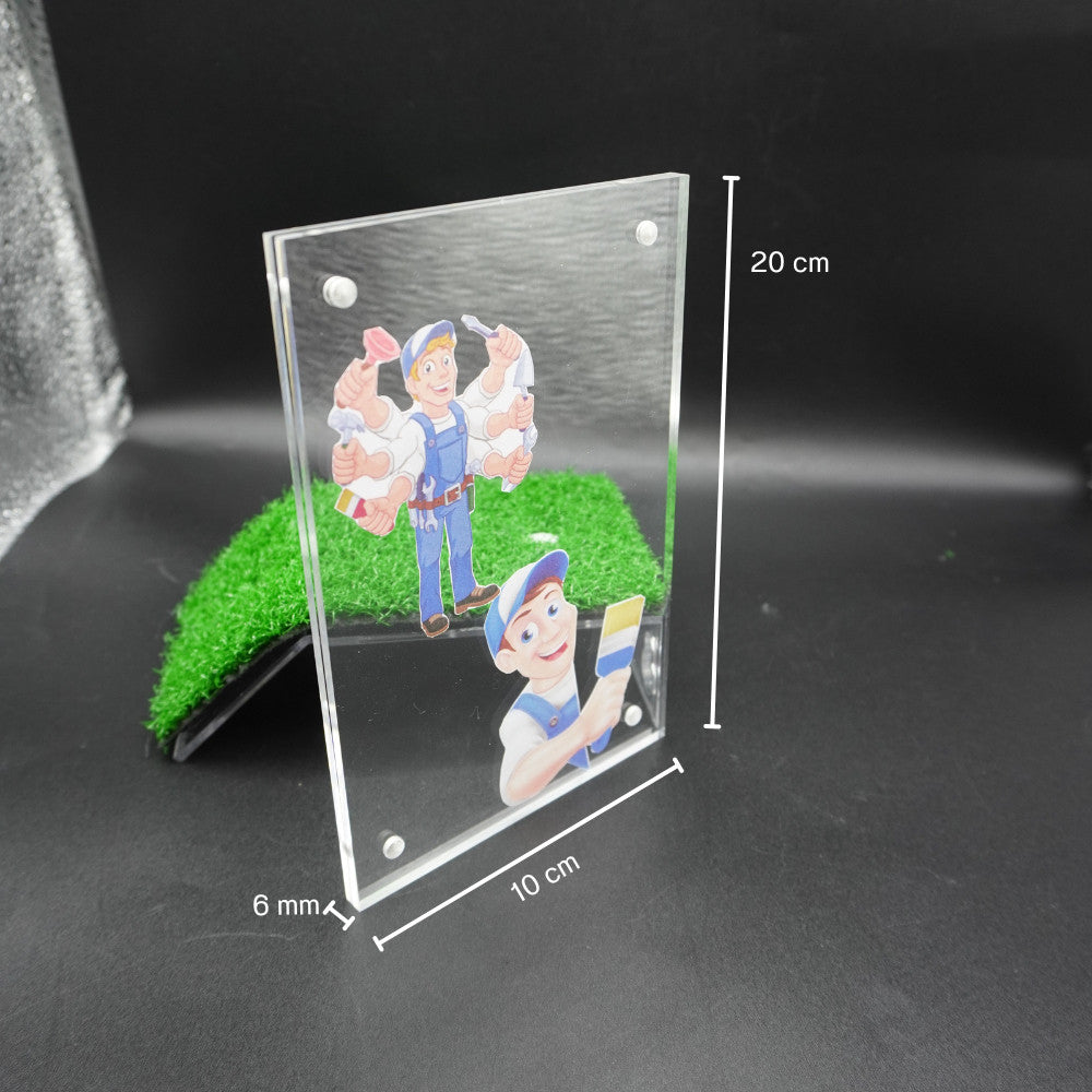 กรอบรูปโมเดิร์น (หนา 6mm.) กรอบรูปอะคริลิค กรอบรูปสไตล์เกาหลี กรอบตกแต่งบ้าน