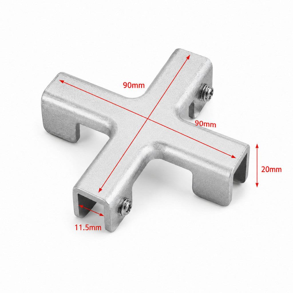 คลิปหนีบกระจกอลูมิเนียม แคลมป์ยึดกระจก Glass Clamp ตัว L ตัว T ตัว X สำหรับกระจกกั้นห้อง ชั้นวางกระจก ตู้โชว์ แข็งแรง