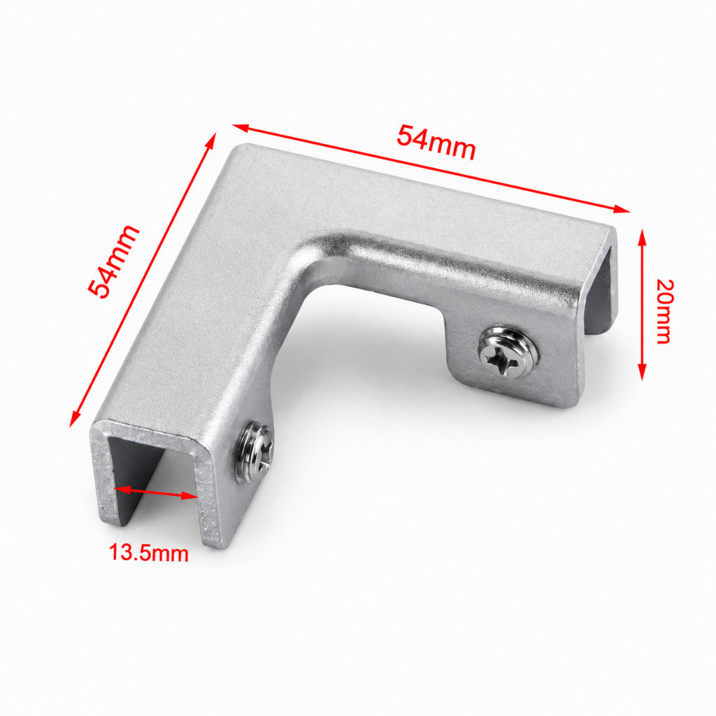 คลิปหนีบกระจกอลูมิเนียม แคลมป์ยึดกระจก Glass Clamp ตัว L ตัว T ตัว X สำหรับกระจกกั้นห้อง ชั้นวางกระจก ตู้โชว์ แข็งแรง