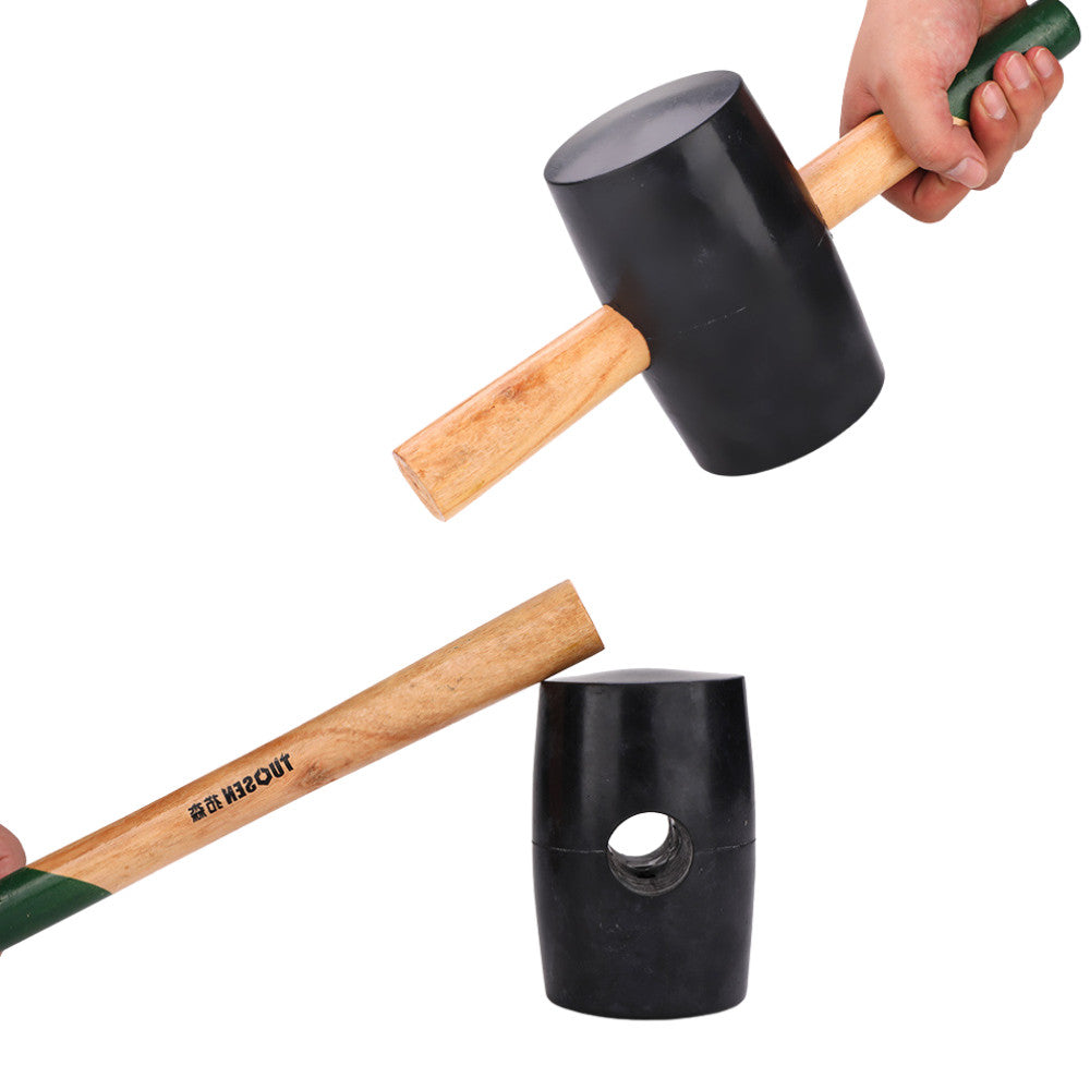 ค้อนยางช่าง Rubber Mallet ด้ามไม้ แข็งแรง หัวค้อนยางกันรอย ใช้เคาะงานไม้ ปูกระเบื้อง งานติดตั้ง