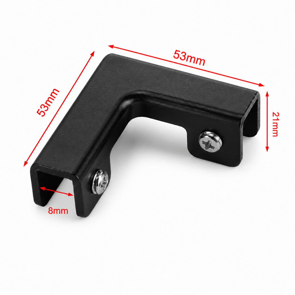 คลิปหนีบกระจกอลูมิเนียม แคลมป์ยึดกระจก Glass Clamp ตัว L ตัว T ตัว X สำหรับกระจกกั้นห้อง ชั้นวางกระจก ตู้โชว์ แข็งแรง