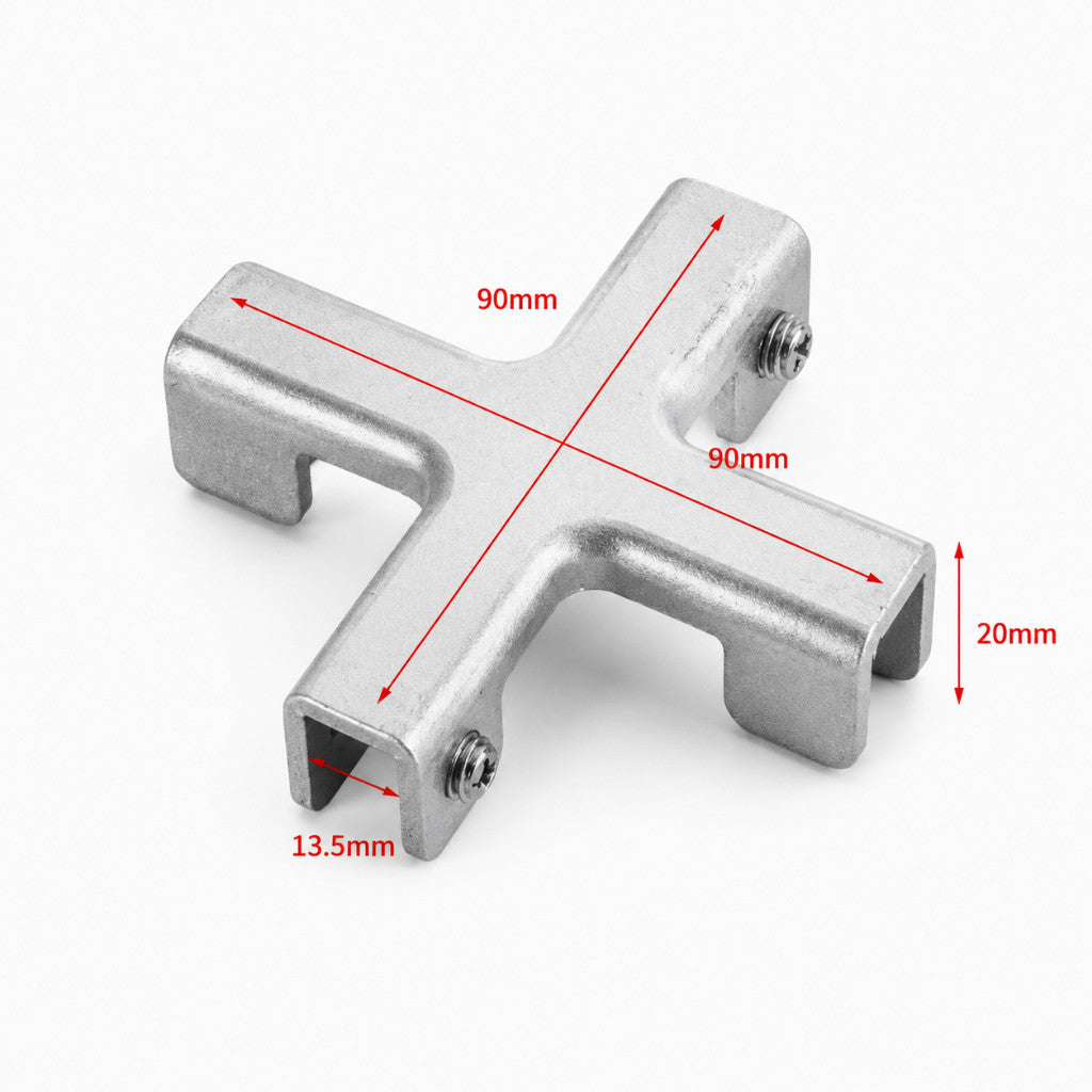 คลิปหนีบกระจกอลูมิเนียม แคลมป์ยึดกระจก Glass Clamp ตัว L ตัว T ตัว X สำหรับกระจกกั้นห้อง ชั้นวางกระจก ตู้โชว์ แข็งแรง