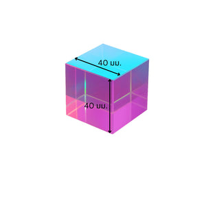 ลูกบาศก์แก้วปริซึม Prism Cube คริสตัลใส (สินค้ามีตำหนิ) ของตกแต่งบ้าน โต๊ะทำงาน คาเฟ่ บาร์ ถ่ายภาพแฟชั่น พร็อพไฟแสงสี