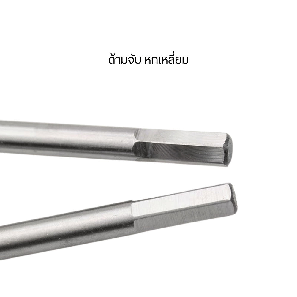 ดอกสว่านเกลียวเจาะไม้ ร่องเกลียวกว้าง ช่วยคายเศษไม้ได้ดี ไม่อุดตัน ใช้กับสว่านไฟฟ้า สว่านไร้สาย และสว่านแท่นได้