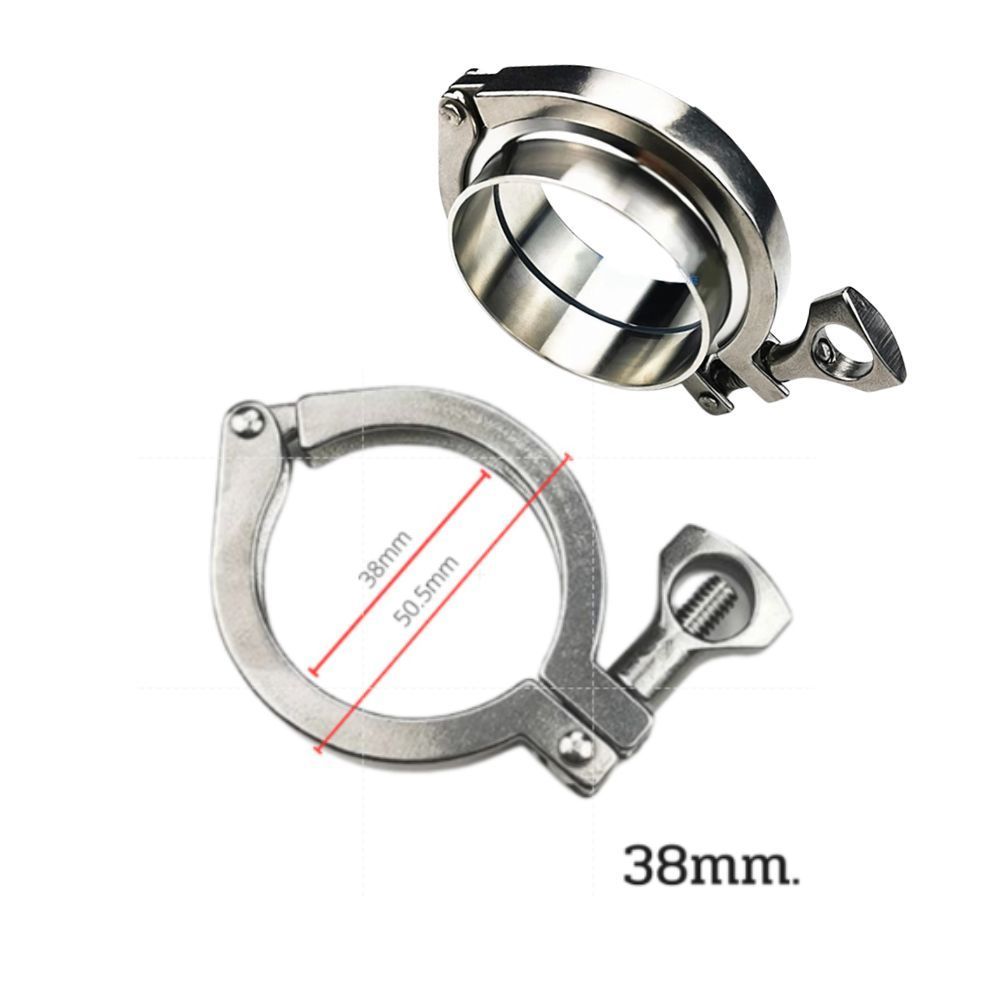 ชุดข้อต่อเฟอรูล Tri Clamp Ferrule OD ss304(1ชิ้น) ท่อเชื่อม+ Tri Clover Clamp พร้อมแคลมป์ยึด + ปะเก็นซิลิโคน