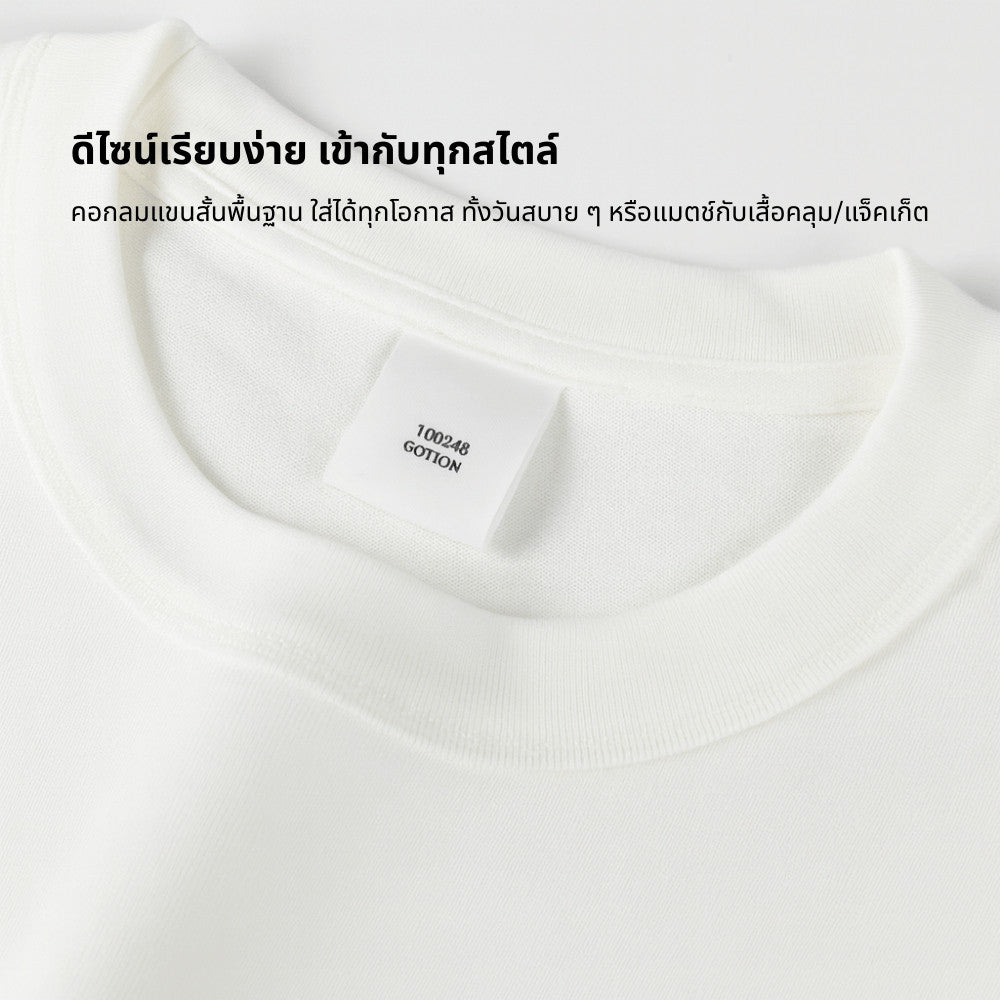 เสื้อยืดคอกลมแฟชั่น ผ้าคอตตอนคุณภาพดีUnisex สไตล์มินิมอล ผ้าดีใส่สบาย สีพื้น ใส่เที่ยว ทำงาน ออกกำลังกาย