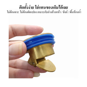 ตะแกรงกันแมลงและกันกลิ่นท่อระบายน้ำ วาล์วเปิดปิดเองได้ กันกลิ่นเหม็น ซิงค์ครัว ห้องน้ำ แบบทองเหลืองและพลาสติก ทนสนิม