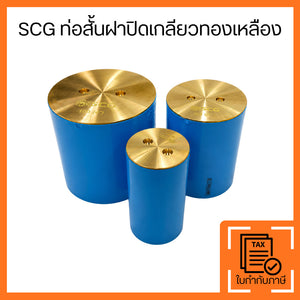 SCG ท่อสั้นฝาปิดเกลียวทองเหลือง สำหรับระบายน้ำ บ่อพัก ถังเก็บน้ำ งานประปา PVC แข็งแรง ทนสนิม ติดตั้งง่าย พร้อมฝาเกลียวทอ