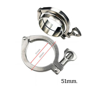 ชุดข้อต่อเฟอรูล Tri Clamp Ferrule OD ss304(1ชิ้น) ท่อเชื่อม+ Tri Clover Clamp พร้อมแคลมป์ยึด + ปะเก็นซิลิโคน