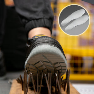 รองเท้าเซฟตี้ (Safety Shoes) หัวเหล็ก กันกระแทก กันลื่น หนัง PU ทนทาน ใส่ทำงานไซต์ก่อสร้าง งานช่าง